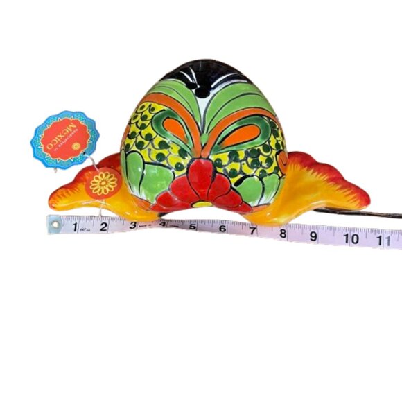 NWT Talavera Ceramic Clay Flying Heart With Wings Colorful Hand Crafted Mexico - Picture 15 of 16